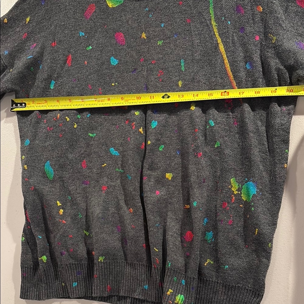 Gray Splatter Crewneck Sweater - Picture 4 of 6